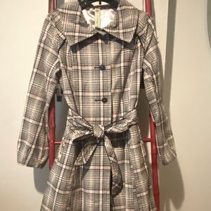 Sale!! Soia & Kyo plaid trench coat Women’s S